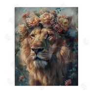 Arlington Prints | Lion with Rose Garland
