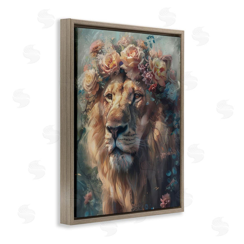 Arlington Prints | Lion with Rose Garland