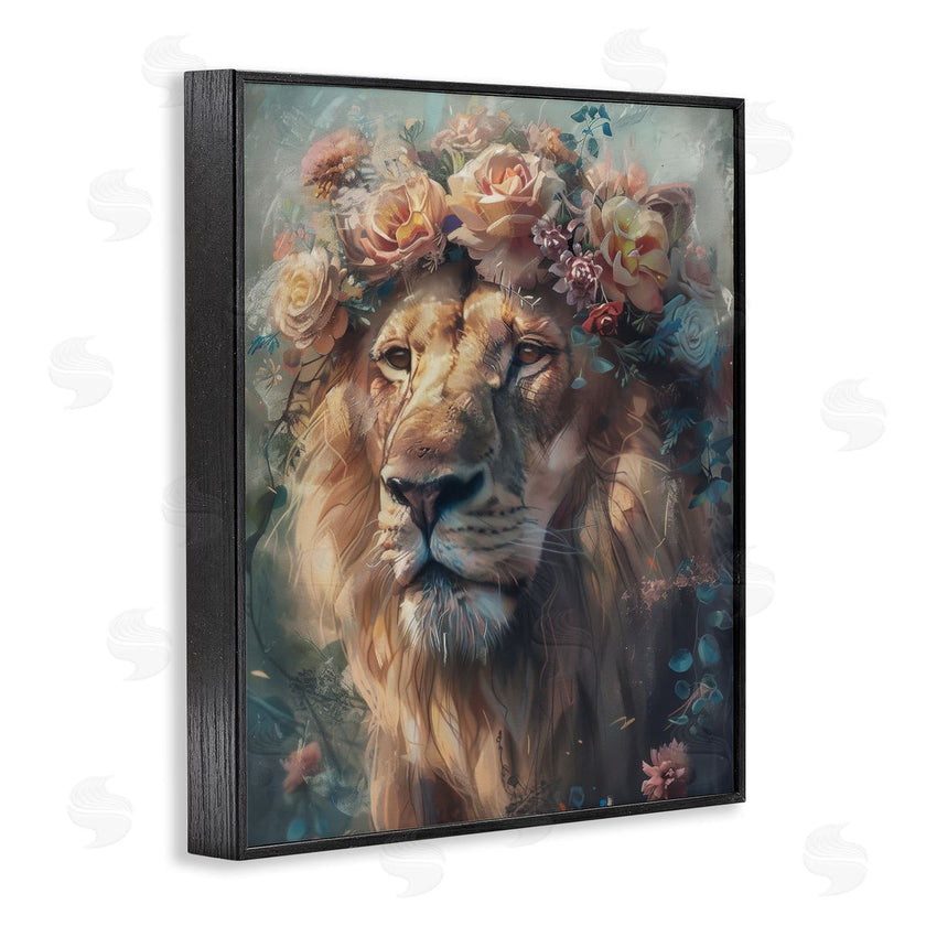 Arlington Prints | Lion with Rose Garland
