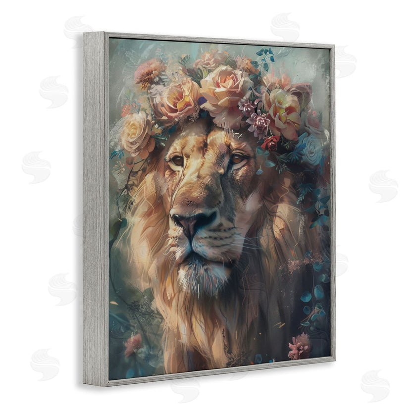 Arlington Prints | Lion with Rose Garland
