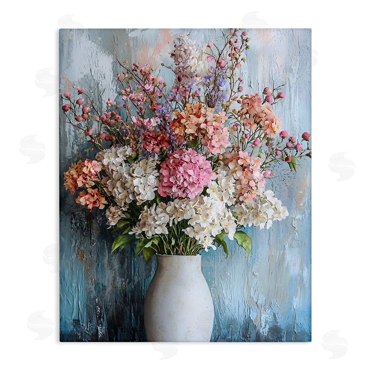 Hydrangea Vase Still Life Canvas Wall Art, Home Decor by Franklyn Gregory