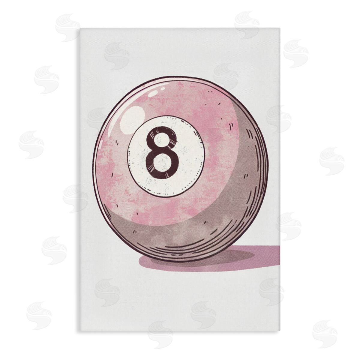 Pastel Eight Ball Canvas Wall Art, Home Decor by LSR Design Studio