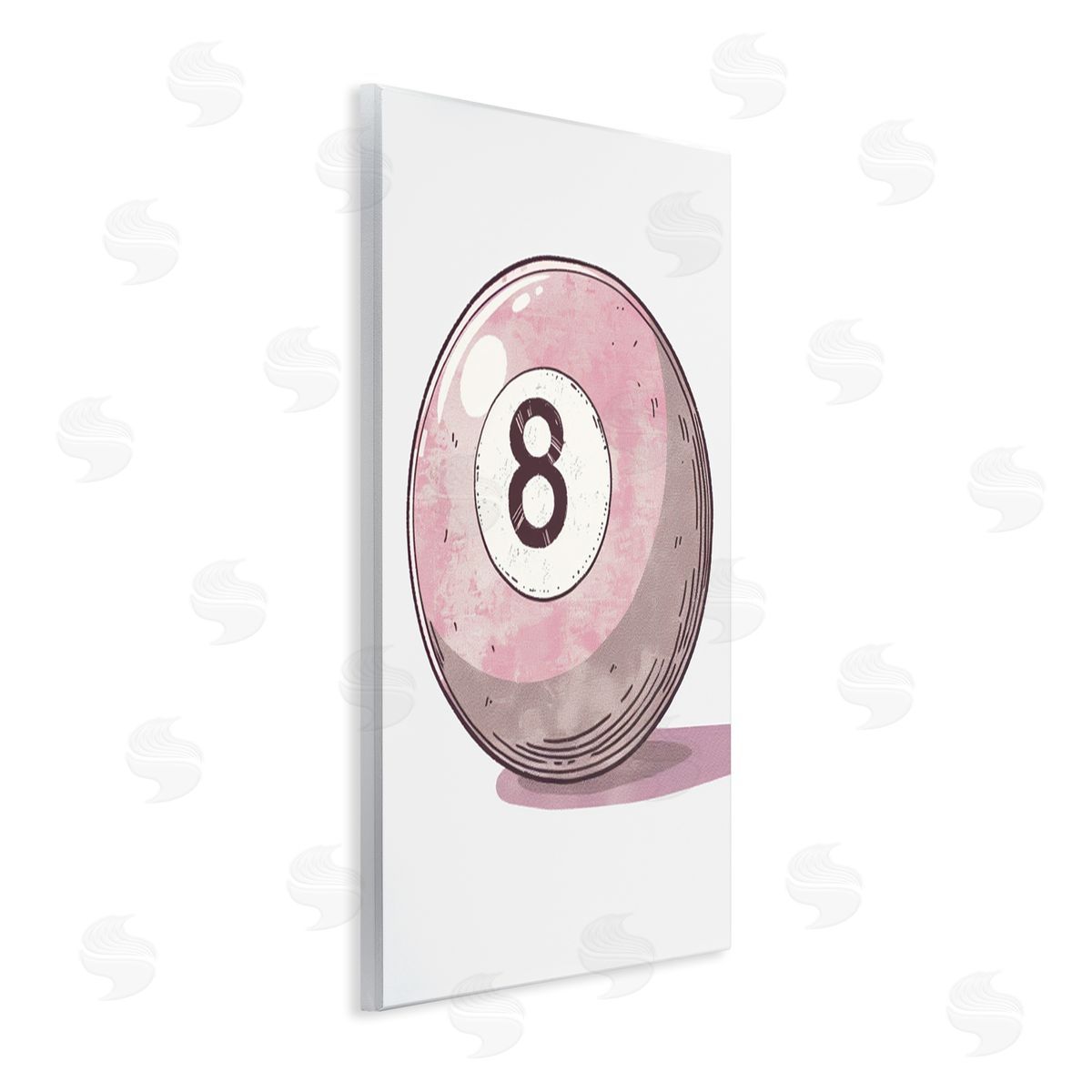 Pastel Eight Ball Wood Plaque Wall Art, Home Decor by LSR Design Studio