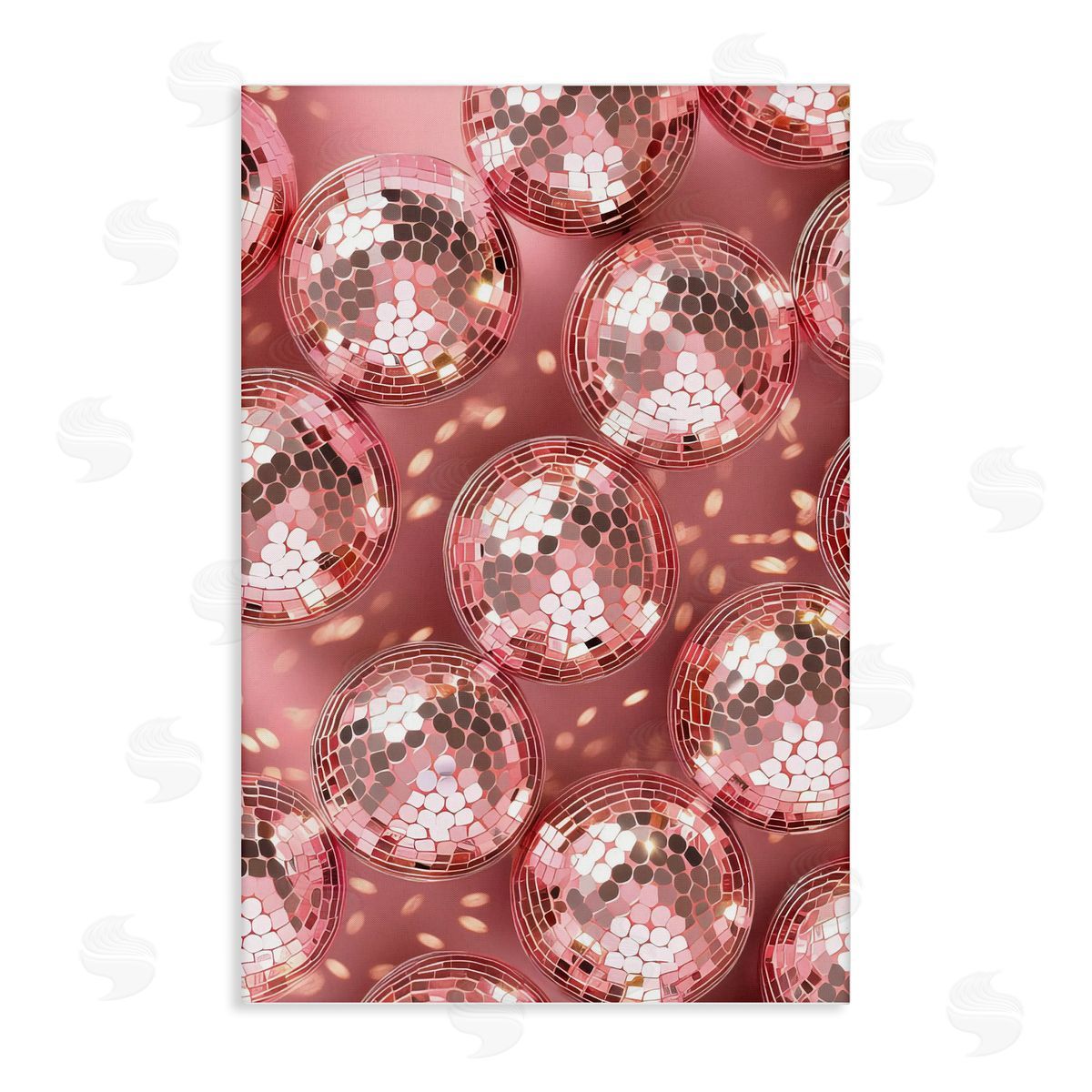 Disco Ball Shimmer Pattern Canvas Wall Art, Home Decor by LSR Design Studio
