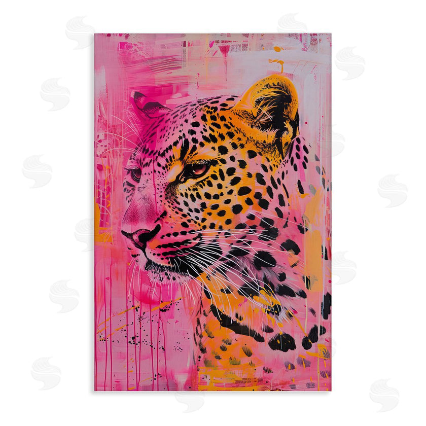 LSR Design Studio | Vibrant Purple & Orange Cheetah