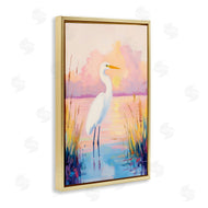 Arlington Prints | Egret under Beaming Sunset