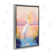 Arlington Prints | Egret under Beaming Sunset