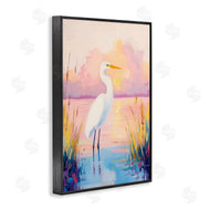 Arlington Prints | Egret under Beaming Sunset