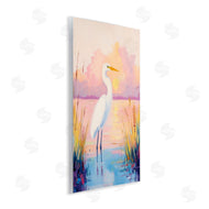 Arlington Prints | Egret under Beaming Sunset
