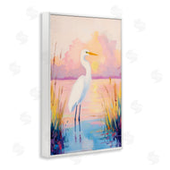 Arlington Prints | Egret under Beaming Sunset