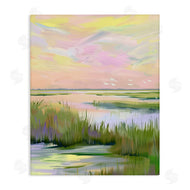 Arlington Prints | Soft Pink Marshland Sunrise