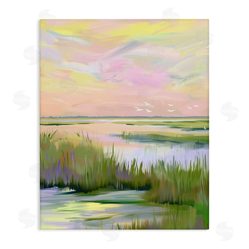 Arlington Prints | Soft Pink Marshland Sunrise