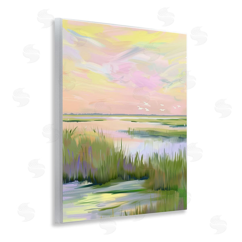 Arlington Prints | Soft Pink Marshland Sunrise