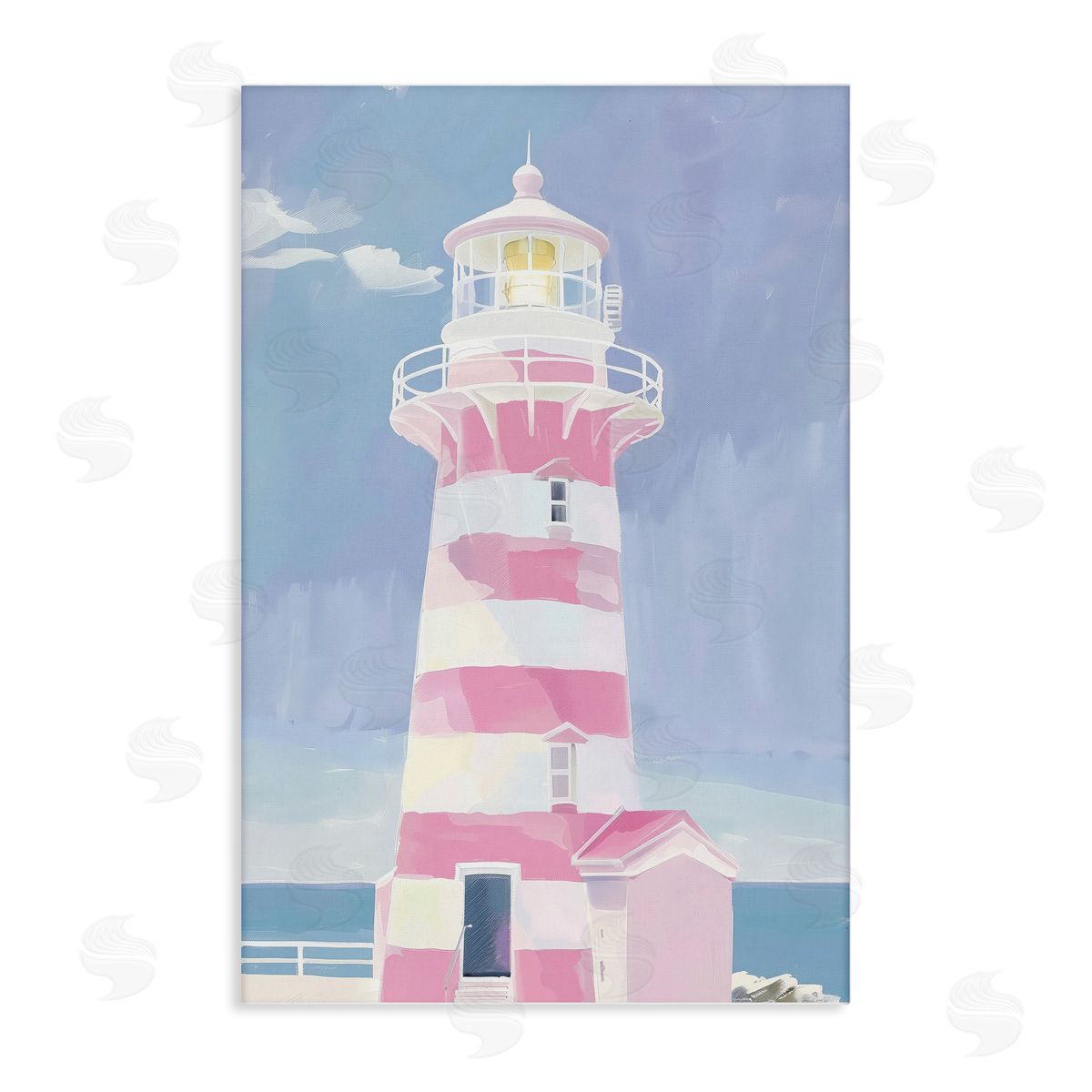 Muted Coastal Lighthouse Canvas Wall Art, Home Decor by Arlington Prints
