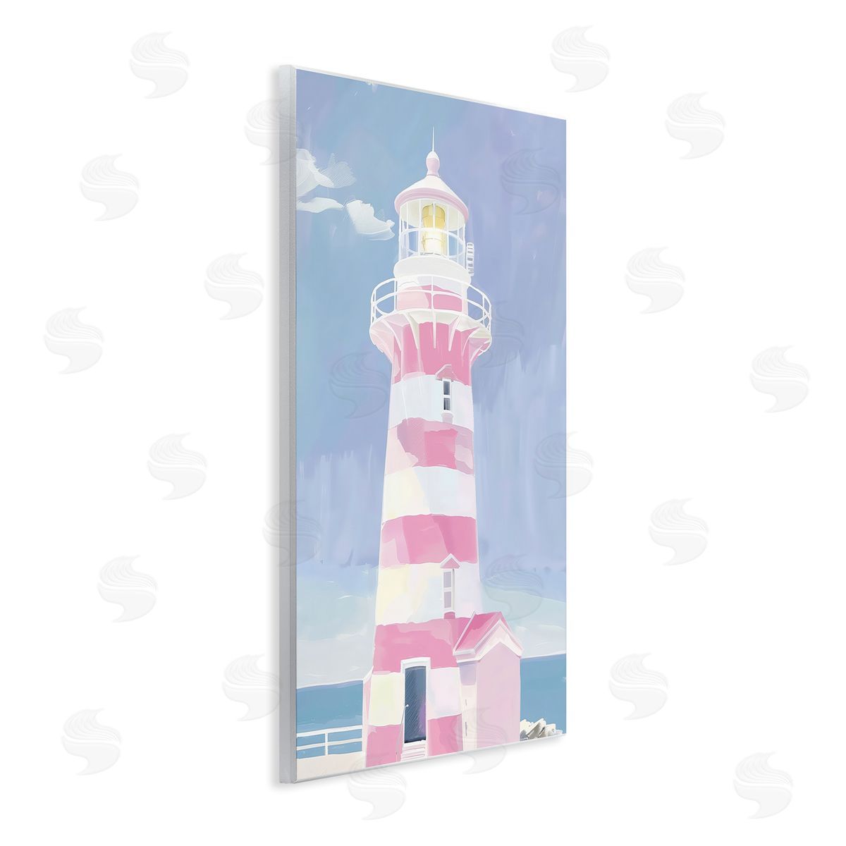 Muted Coastal Lighthouse Wood Plaque Wall Art, Home Decor by Arlington Prints