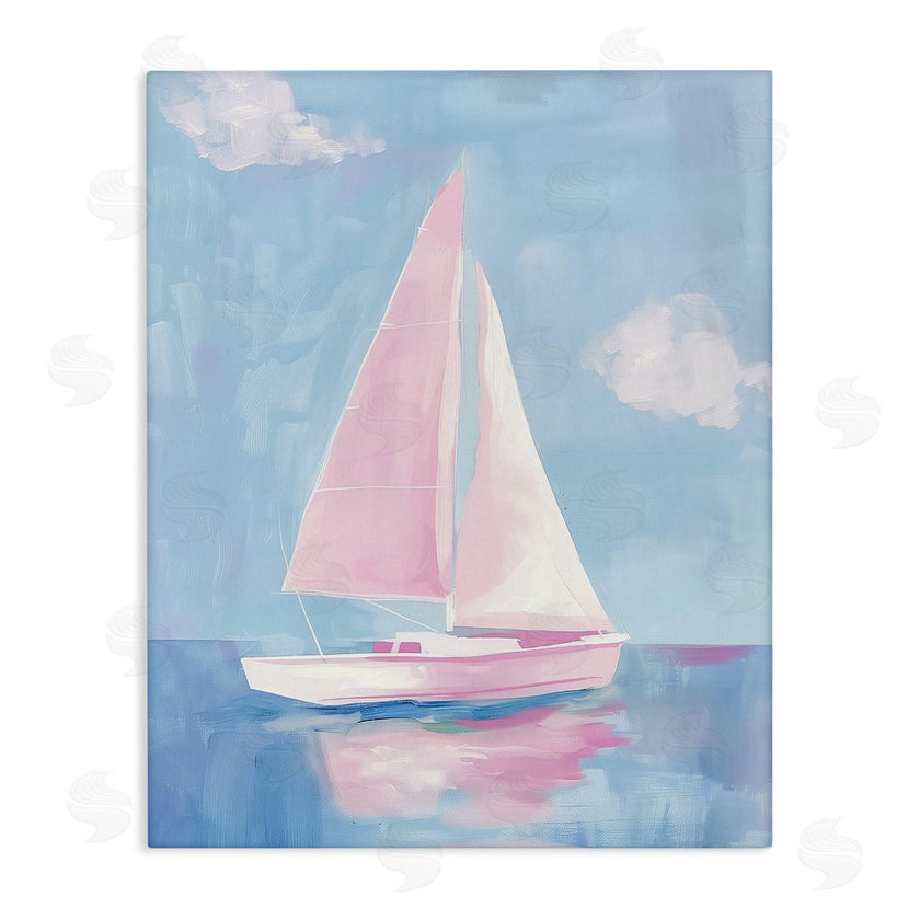 Arlington Prints | Muted Pink Sailboat