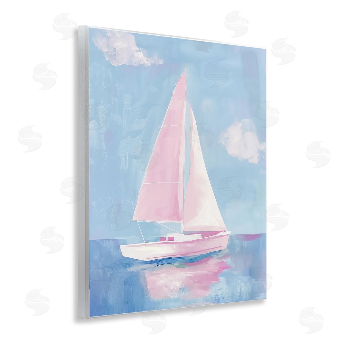 Muted Pink Sailboat Wood Plaque Wall Art, Home Decor by Arlington Prints