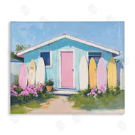 Arlington Prints | Cabin with Pastel Surfboards