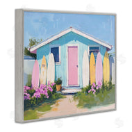 Arlington Prints | Cabin with Pastel Surfboards