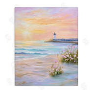 Arlington Prints | Warm Sunrise with Distant Lighthouse
