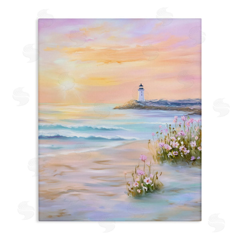 Arlington Prints | Warm Sunrise with Distant Lighthouse