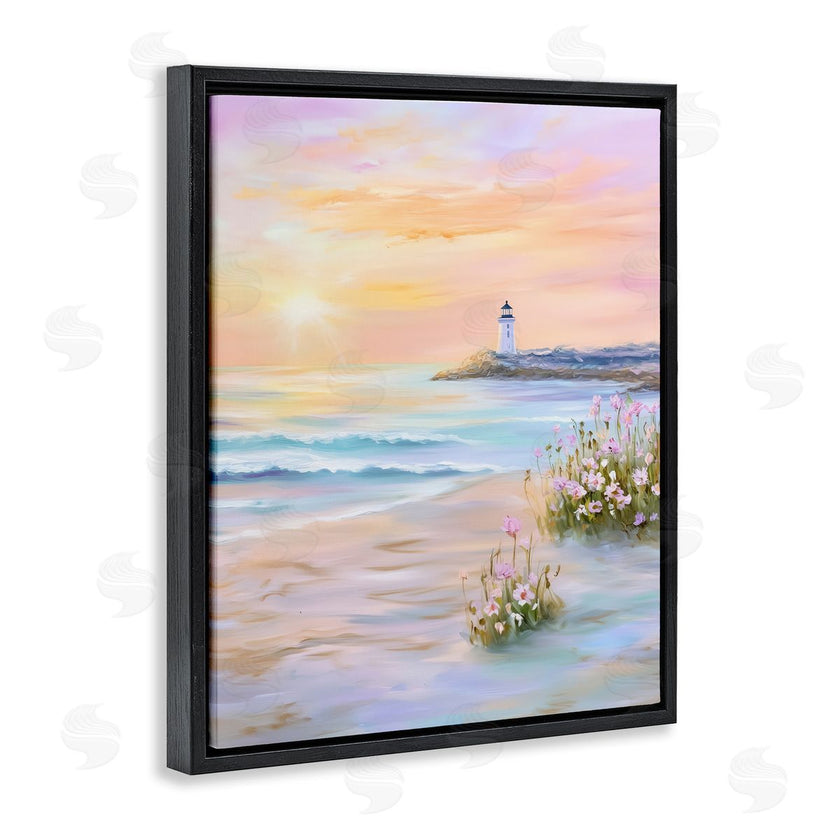Arlington Prints | Warm Sunrise with Distant Lighthouse