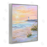 Arlington Prints | Warm Sunrise with Distant Lighthouse