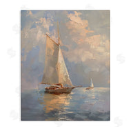 Arlington Prints | Maritime Ship on Cloudy Sea