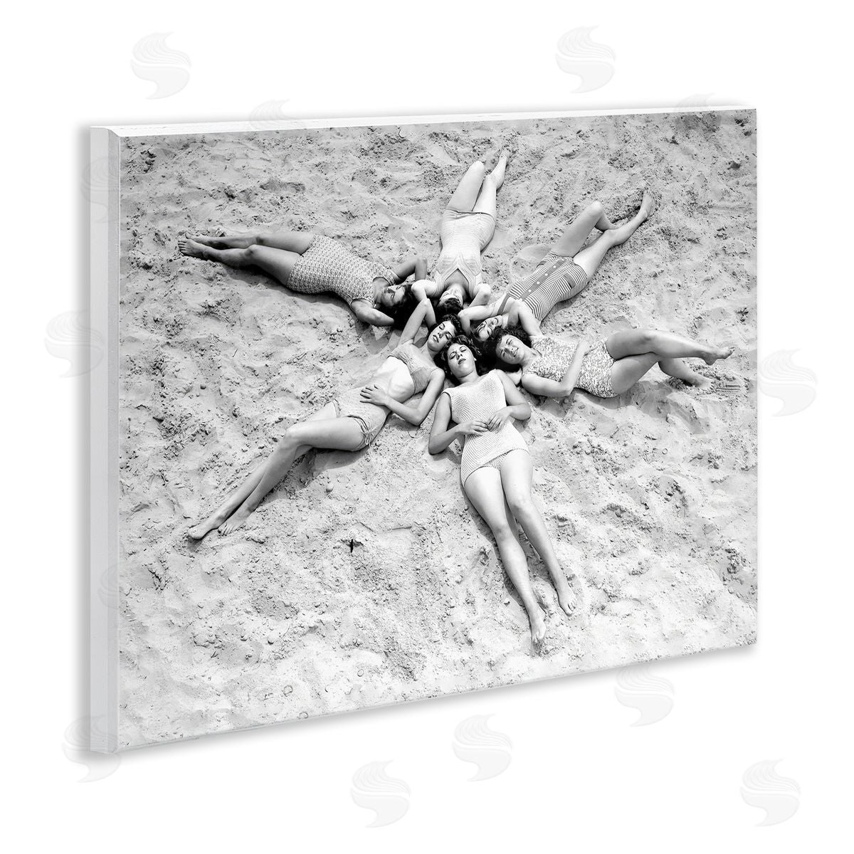 Women on Beach in Star Shape Wood Plaque Wall Art, Home Decor by Arlington Prints