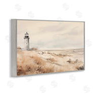 Arlington Prints | Distant Lighthouse in Neutral Tones