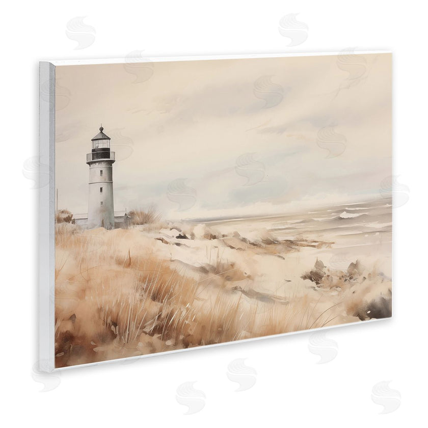 Arlington Prints | Distant Lighthouse in Neutral Tones
