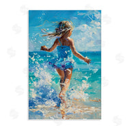 LSR Design Studio | Girl Splashing on Shore