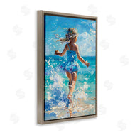 LSR Design Studio | Girl Splashing on Shore
