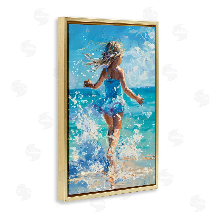 LSR Design Studio | Girl Splashing on Shore