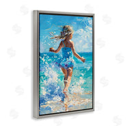 LSR Design Studio | Girl Splashing on Shore
