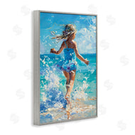 LSR Design Studio | Girl Splashing on Shore