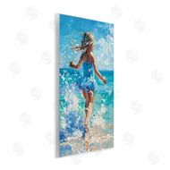 LSR Design Studio | Girl Splashing on Shore