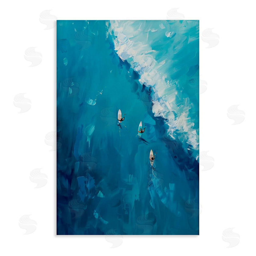 LSR Design Studio | Aerial Surfers Approaching Wave