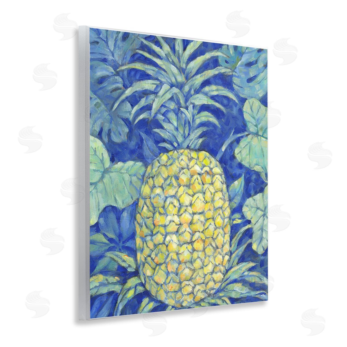 Blue Hawaii Pineapple Wood Plaque Wall Art, Home Decor by Paul Brent