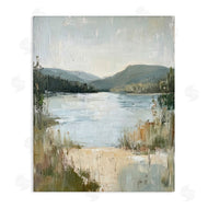 Petal Prints Design | Abstract Lake Shore & Mountains