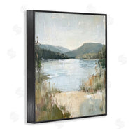Petal Prints Design | Abstract Lake Shore & Mountains