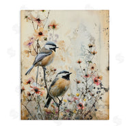 Arlington Prints | Sparrows Perched on Florals