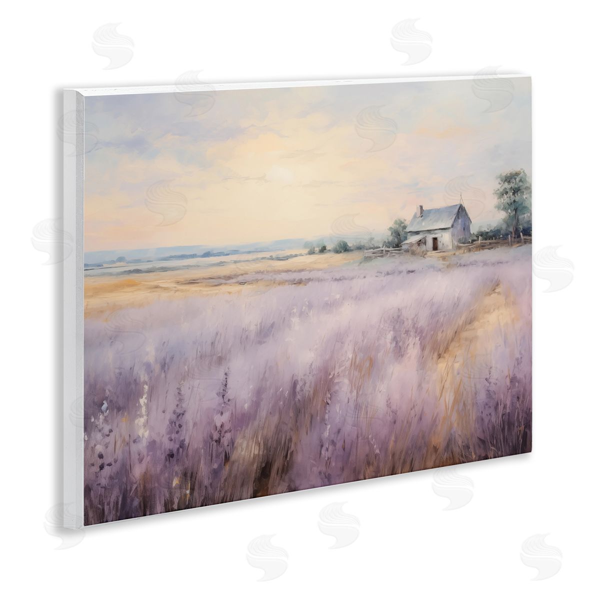 Lavender Farm Fields Wood Plaque Wall Art, Home Decor by Arlington Prints