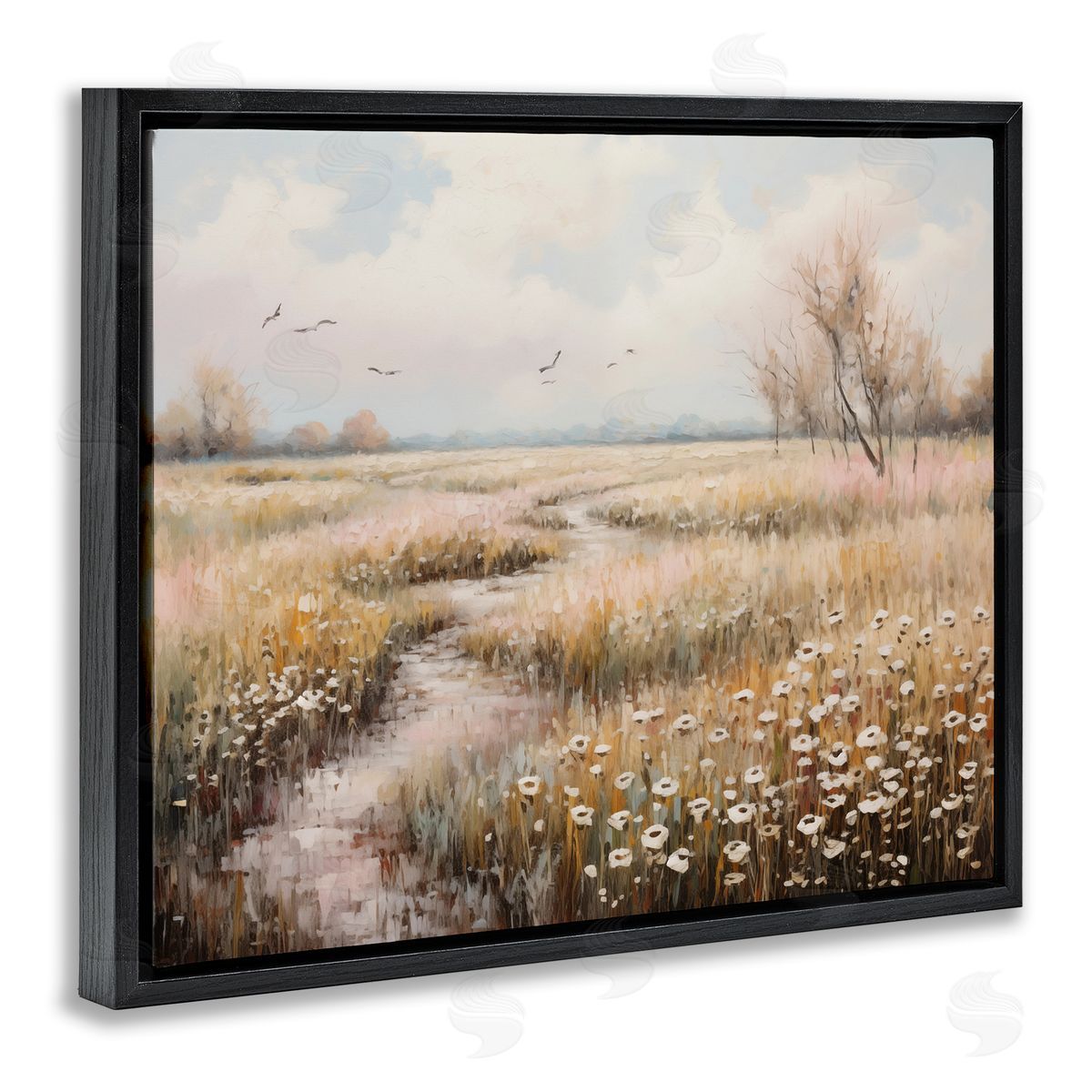 Wildflowers by Rural Path Black Floating Frame Canvas Wall Art, Home Decor by Arlington Prints