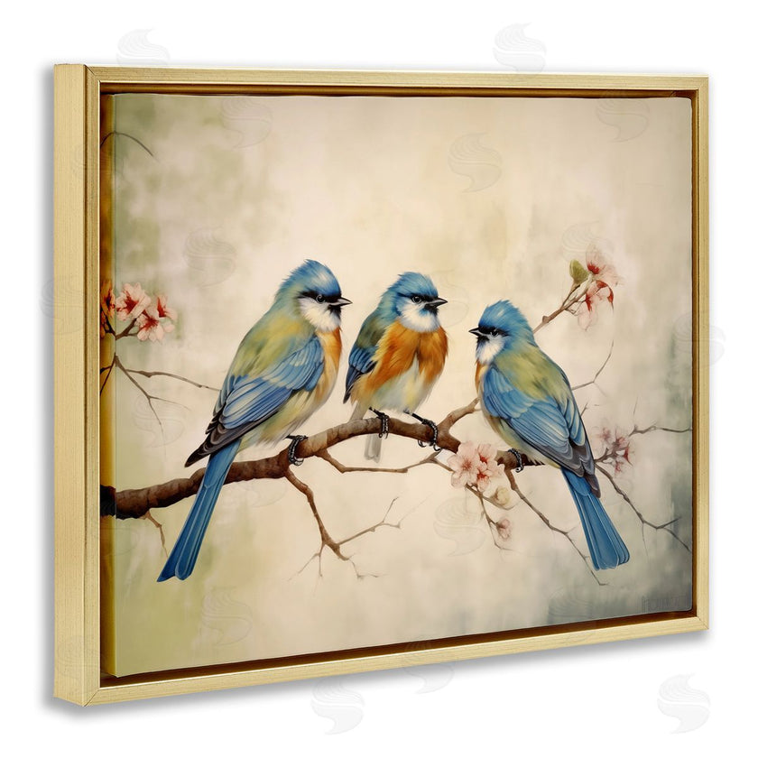 Arlington Prints | Bird Trio on Branch