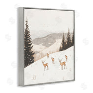 Arlington Prints | Winter Deer Mountain View