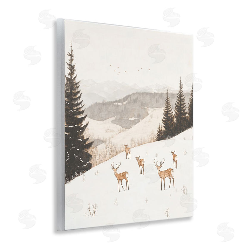 Arlington Prints | Winter Deer Mountain View