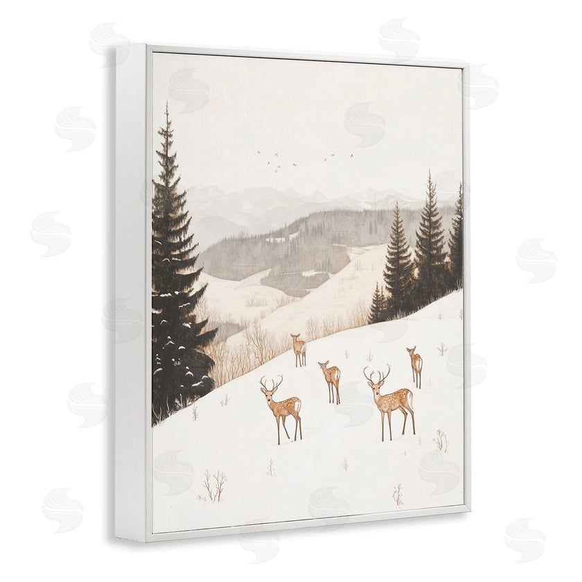 Arlington Prints | Winter Deer Mountain View