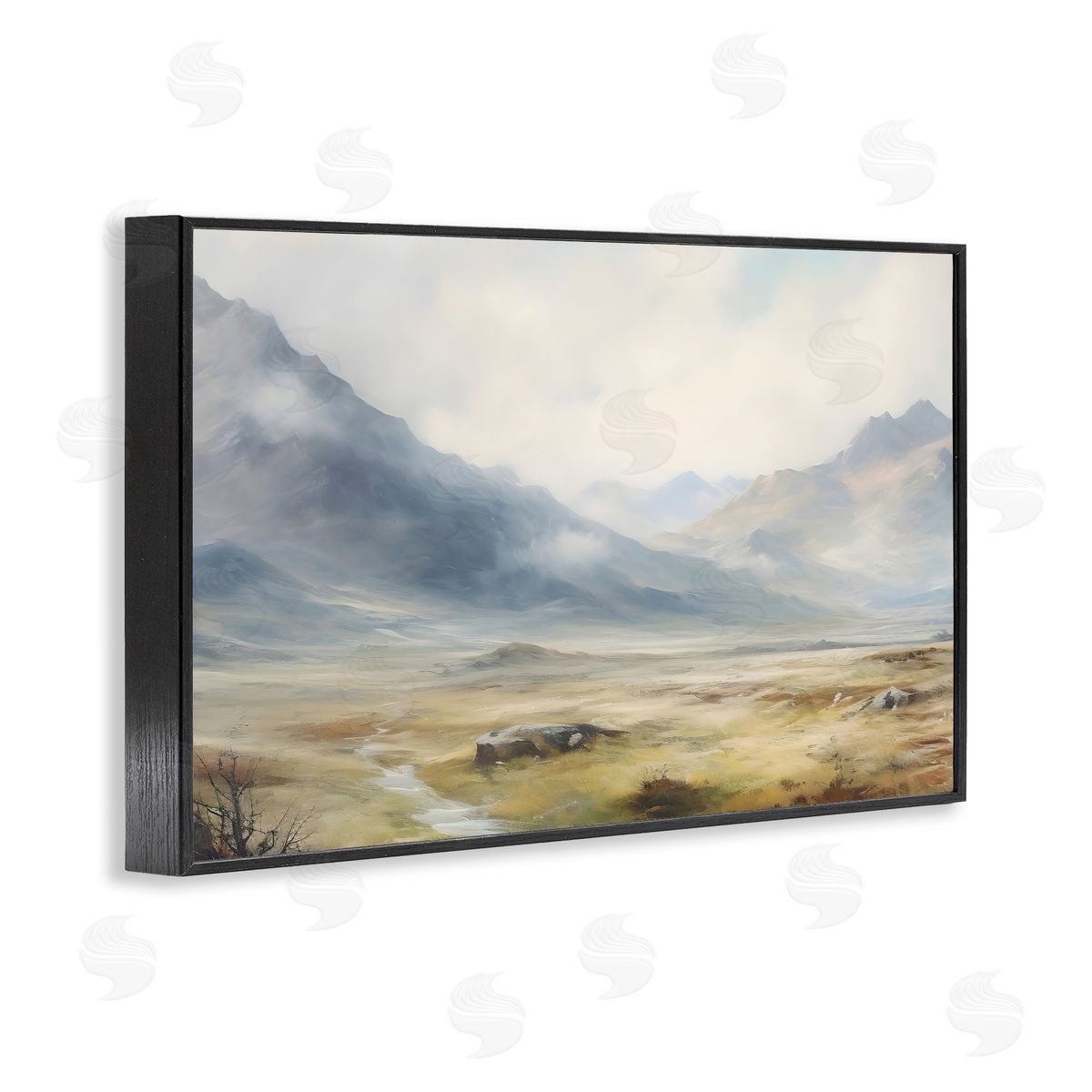 Faded Mountain Secrets Black Frame Print Wall Art, Home Decor by Franklyn Gregory