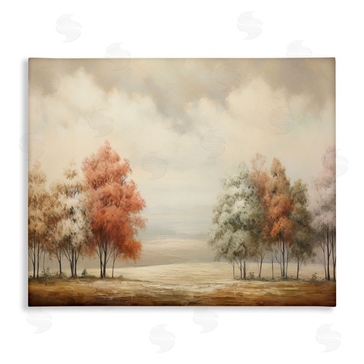 Muted Autumn Treeline Canvas Wall Art, Home Decor by Franklyn Gregory